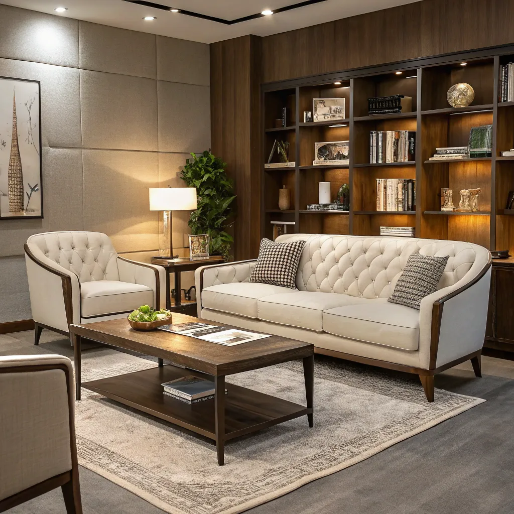 Beautifully designed modern furniture in a cozy living room setup